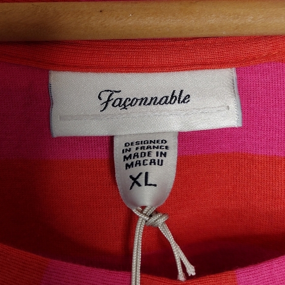 NWT Faconnable Maille Striped Short Sleeve Shirt - Picture 12 of 15